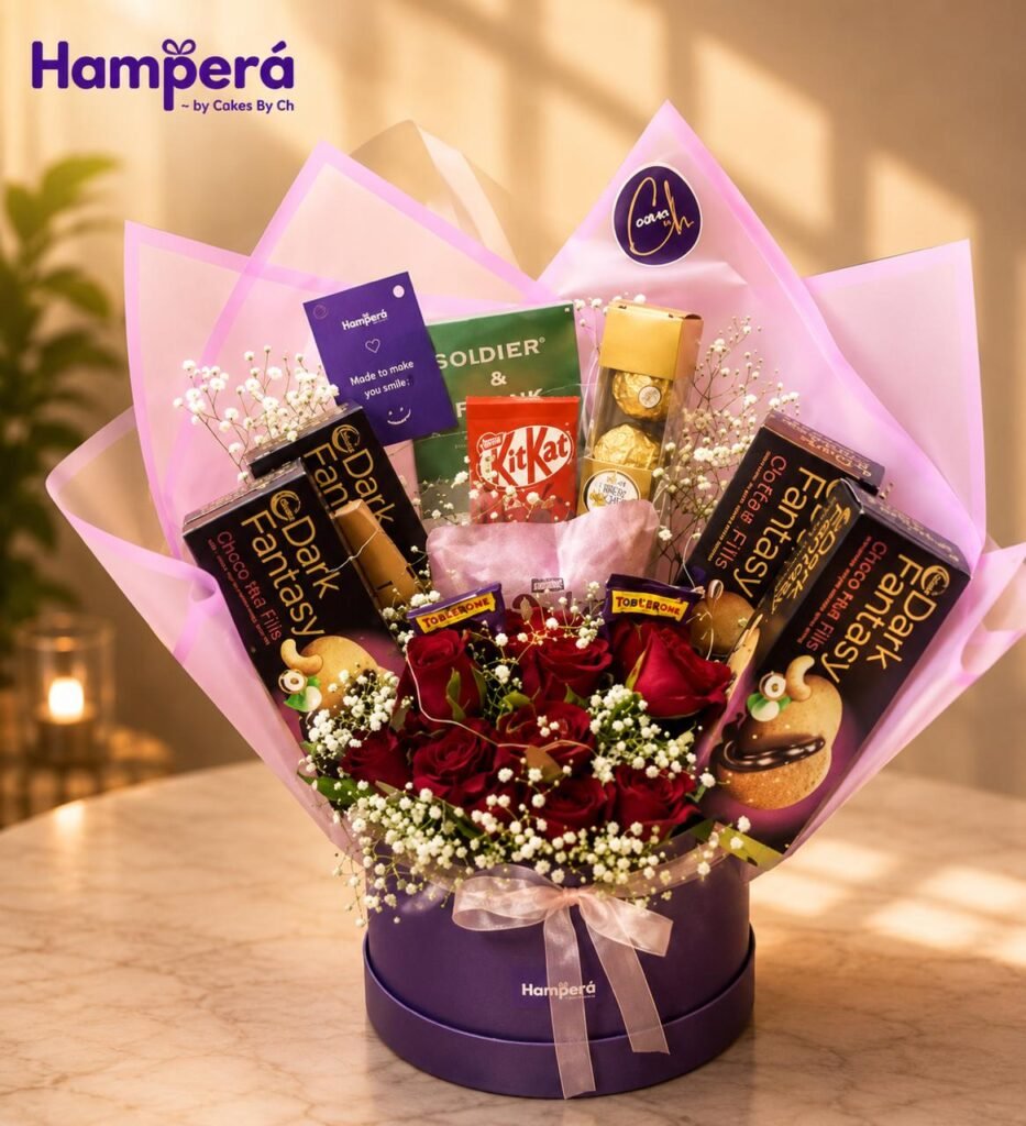 The Royal Chocolate Hamper with Flower | Lucknow Best Hamper