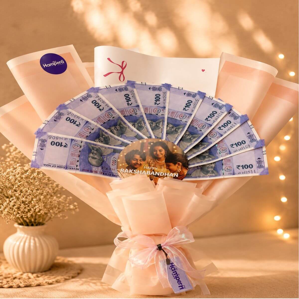 Rakhi Shagun Note Bouquet Hamper