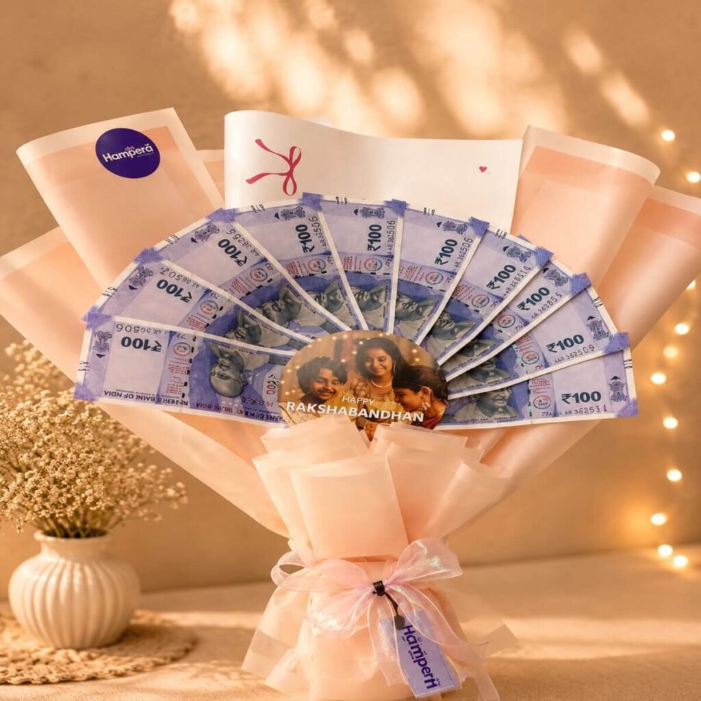 1000 Rakhi Shagun Note Bouquet Hamper